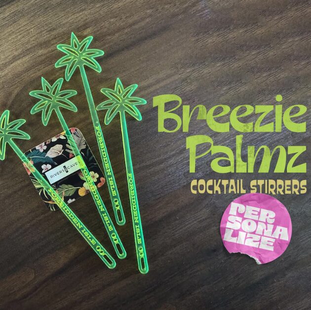 Stir Up Island Vibes with Breezie Palmz Personalized Drink Stirrers